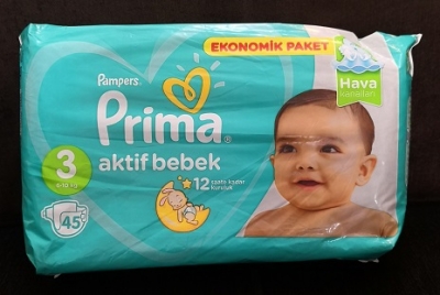 پوشک پریما پمپرز ترک سایز 3 _ 34تایی 